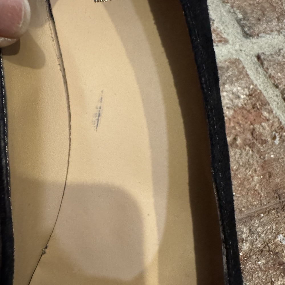 Ann Mashburn Buckle Heel Black Suede Block Made in Italy 36 US 5.5 #242 - Picture 15 of 16